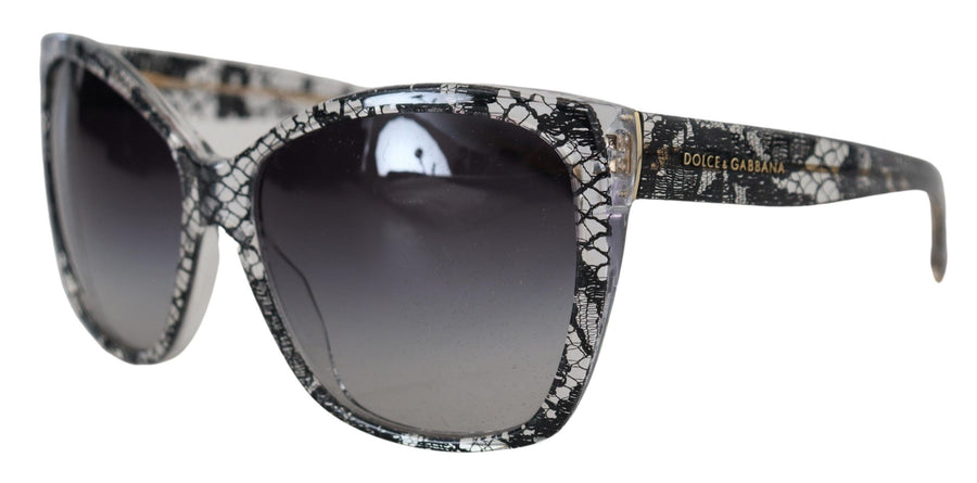 Chic White Lace Trimmed Sunglasses
