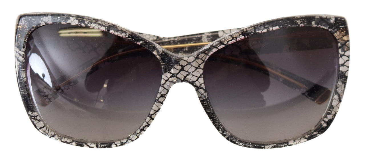 Chic White Lace Trimmed Sunglasses