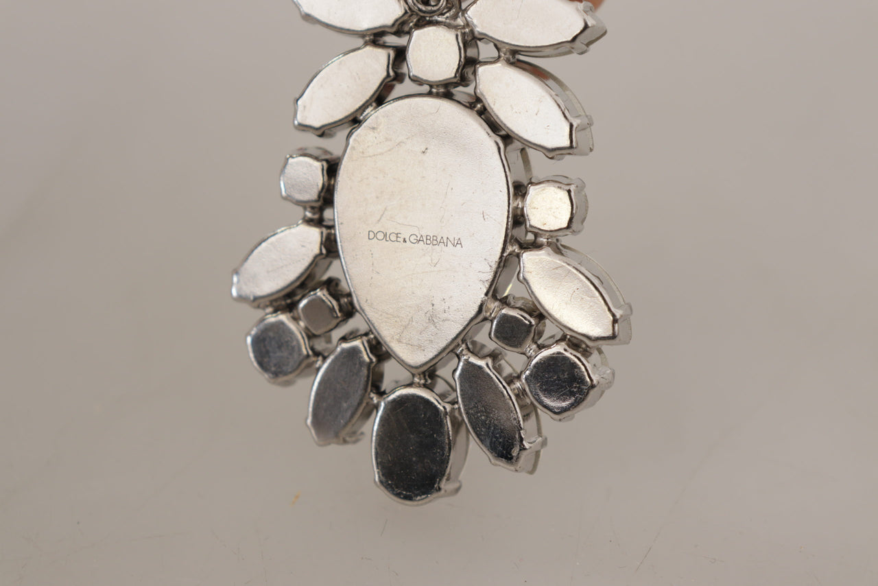 White Large Baroque Crystal Women Brooch