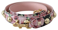 Thumbnail for Floral Gold Stud Leather Strap in Pink