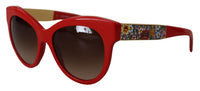 Thumbnail for Elegant Red Mosaico Cat-Eye Sunglasses