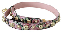 Thumbnail for Floral Gold Stud Leather Strap in Pink