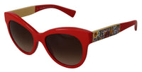 Thumbnail for Elegant Red Mosaico Cat-Eye Sunglasses