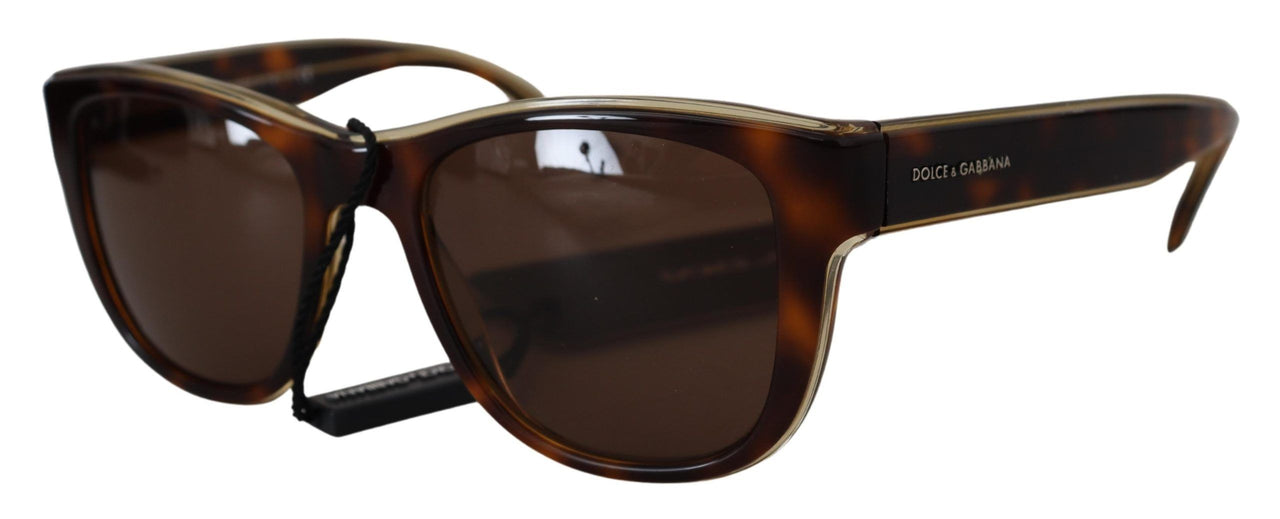 Chic Unisex Brown Acetate Sunglasses