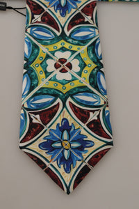 Thumbnail for Multicolor Majolica Silk Tie