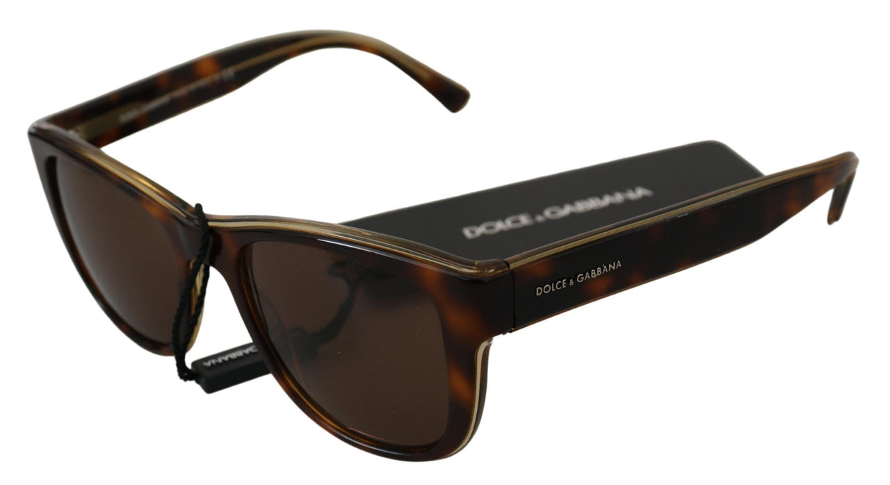 Chic Unisex Brown Acetate Sunglasses