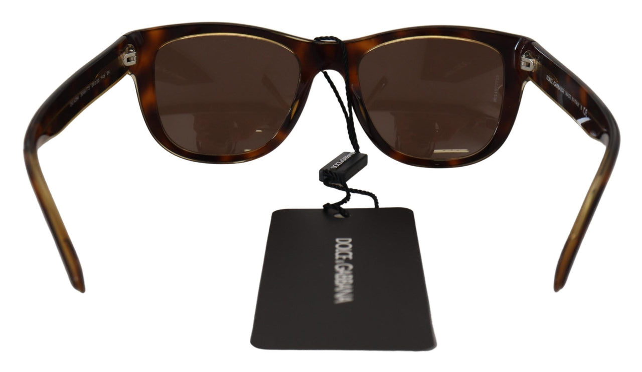 Chic Unisex Brown Acetate Sunglasses