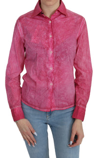 Thumbnail for Chic Pink Cotton Polo Blouse by Ermanno Scervino