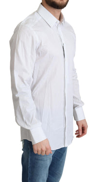 Thumbnail for Elegant Striped Gold Dress Shirt