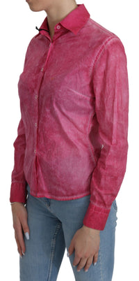 Thumbnail for Chic Pink Cotton Polo Blouse by Ermanno Scervino