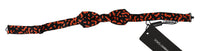 Thumbnail for Elegant Silk Tied Bow Tie in Orange Black