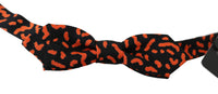 Thumbnail for Elegant Silk Tied Bow Tie in Orange Black