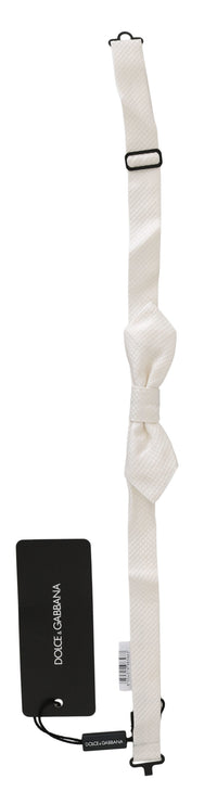 Thumbnail for Elegant White Silk Bow Tie