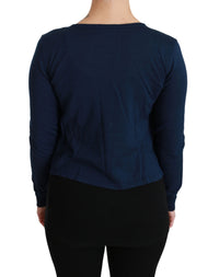 Thumbnail for Elegant Blue Cashmere-Silk Cardigan