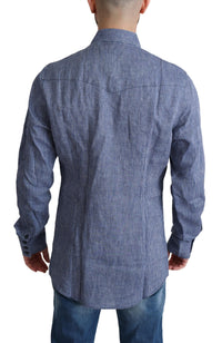 Thumbnail for Elegant Striped Linen Button-Down Shirt