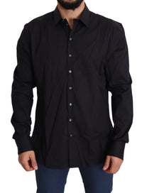 Thumbnail for Elegant Slim Fit Black Dress Shirt