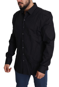 Thumbnail for Elegant Slim Fit Black Dress Shirt