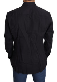Thumbnail for Elegant Slim Fit Black Dress Shirt
