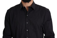 Thumbnail for Elegant Slim Fit Black Dress Shirt