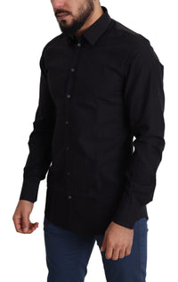 Thumbnail for Sleek Black Cotton Dress Shirt