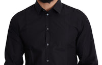 Thumbnail for Sleek Black Cotton Dress Shirt