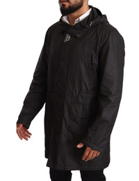 Thumbnail for Elegant Black Hooded Blouson Jacket