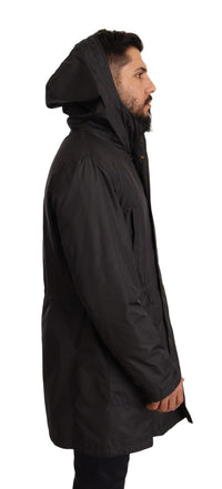 Thumbnail for Elegant Black Hooded Blouson Jacket