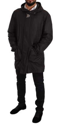 Thumbnail for Elegant Black Hooded Blouson Jacket