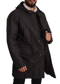 Thumbnail for Elegant Black Hooded Blouson Jacket