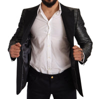 Thumbnail for Metallic Gray Jacquard Slim Fit Blazer