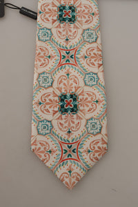 Thumbnail for Elegant Beige Majolica Silk Tie