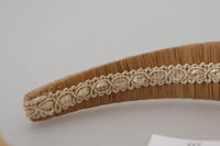 Thumbnail for Exquisite Beige Viscose Diadem Headband