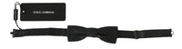 Thumbnail for Elegant Gray Silk Patterned Bow Tie