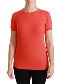 Thumbnail for Elegant Red Crewneck Short Sleeve Tee