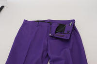 Thumbnail for Elegant Purple Wool Blend Trousers
