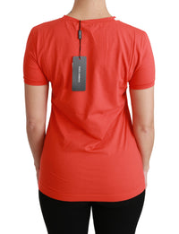 Thumbnail for Elegant Red Crewneck Short Sleeve Tee