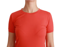 Thumbnail for Elegant Red Crewneck Short Sleeve Tee