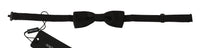 Thumbnail for Elegant Black Polka Dot Silk Bow Tie