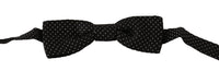 Thumbnail for Elegant Black Polka Dot Silk Bow Tie