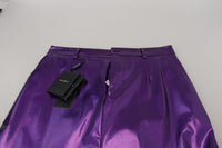 Thumbnail for Elegant Shining Purple Straight Fit Pants