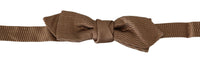 Thumbnail for Elegant Brown Gold Bow Tie