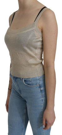 Thumbnail for Elegant Beige Sleeveless Spaghetti Strap Tank