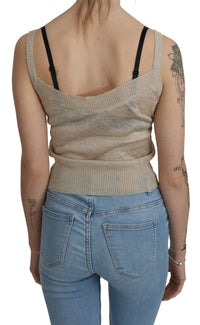 Thumbnail for Elegant Beige Sleeveless Spaghetti Strap Tank