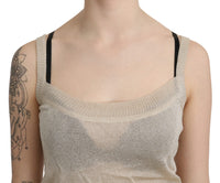 Thumbnail for Elegant Beige Sleeveless Spaghetti Strap Tank