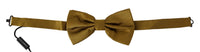 Thumbnail for Elegant Mustard Silk Bow Tie