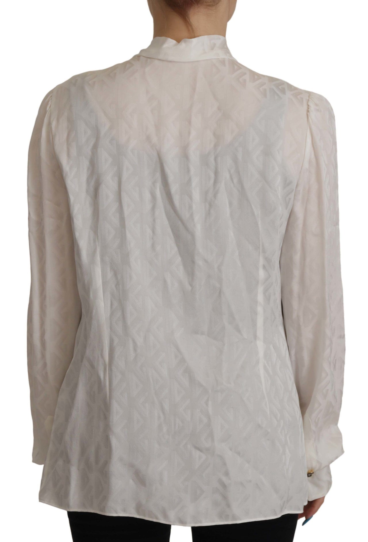 Elegant Silk Ascot Collar Blouse