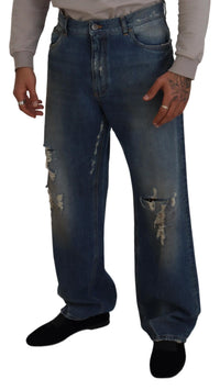 Thumbnail for Stunning Tattered Denim Italian Jeans