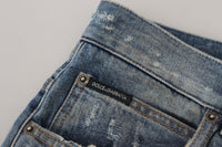 Thumbnail for Stunning Tattered Denim Italian Jeans