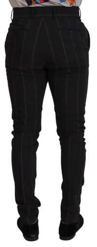 Thumbnail for Elegant Black Striped Chino Pants