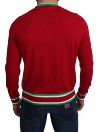 Thumbnail for Elegant Red Wool-Silk Crewneck Sweater